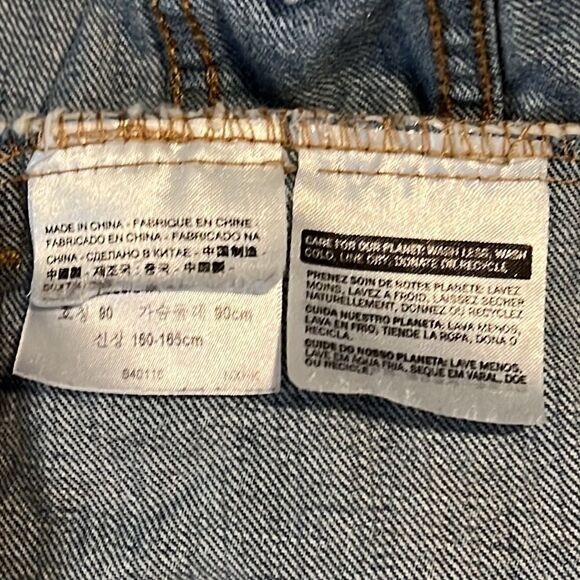 Levi’s Blue Denim Collar Pockets Button Up Vest Size S - Picture 6 of 12